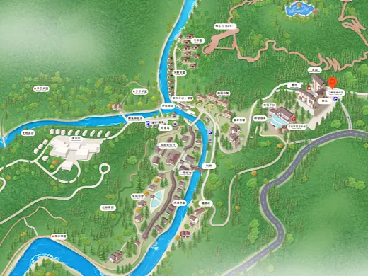 曲松结合景区手绘地图智慧导览和720全景技术，可以让景区更加“动”起来，为游客提供更加身临其境的导览体验。